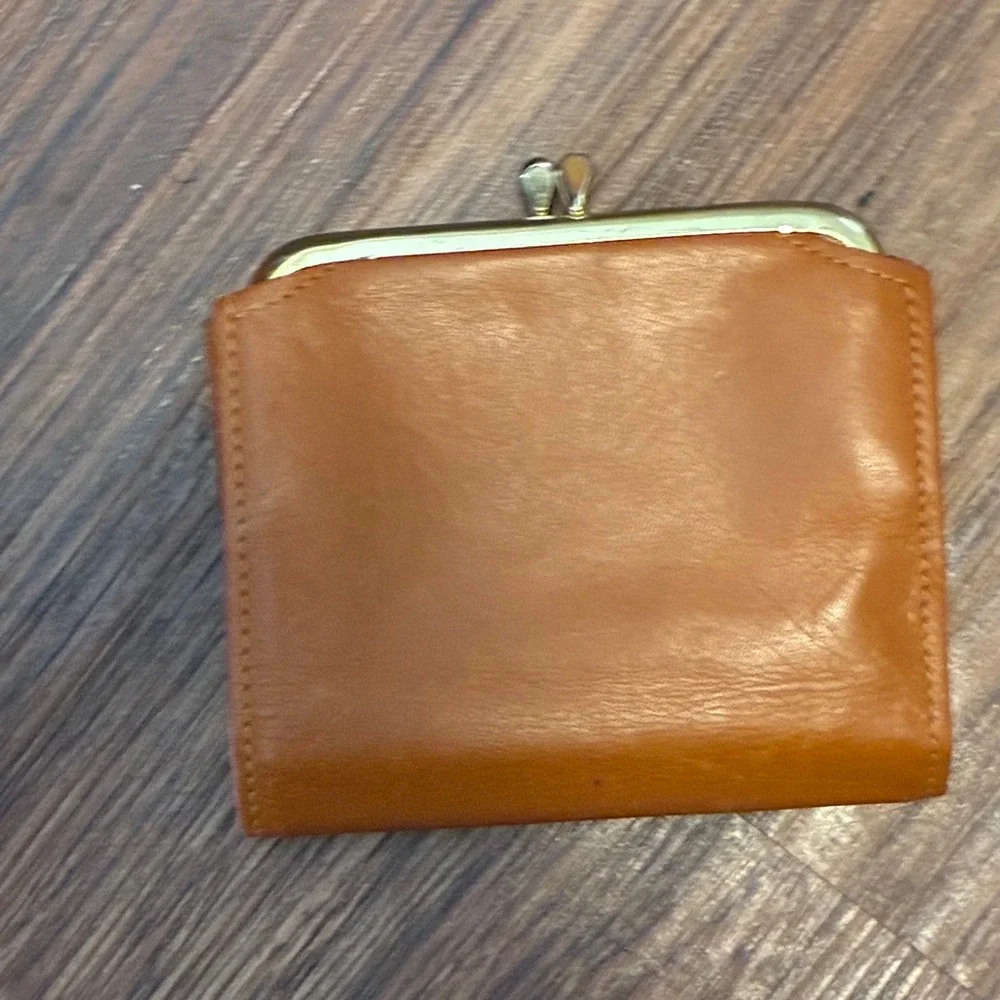 Vintage Rolfs Wallet Women's OS Tan Cowhide Leather Kiss Lock Quilted